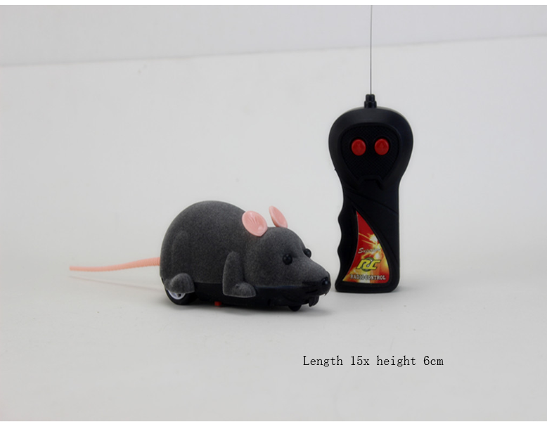 Floking électrique télécommande simulation drôle chat souris boîte de couleur emballage chat jouet pe