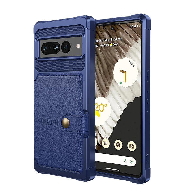 Applicable à Google Pixel 7 carte Phone Case Button Wallet Coque de protection anti-goutte