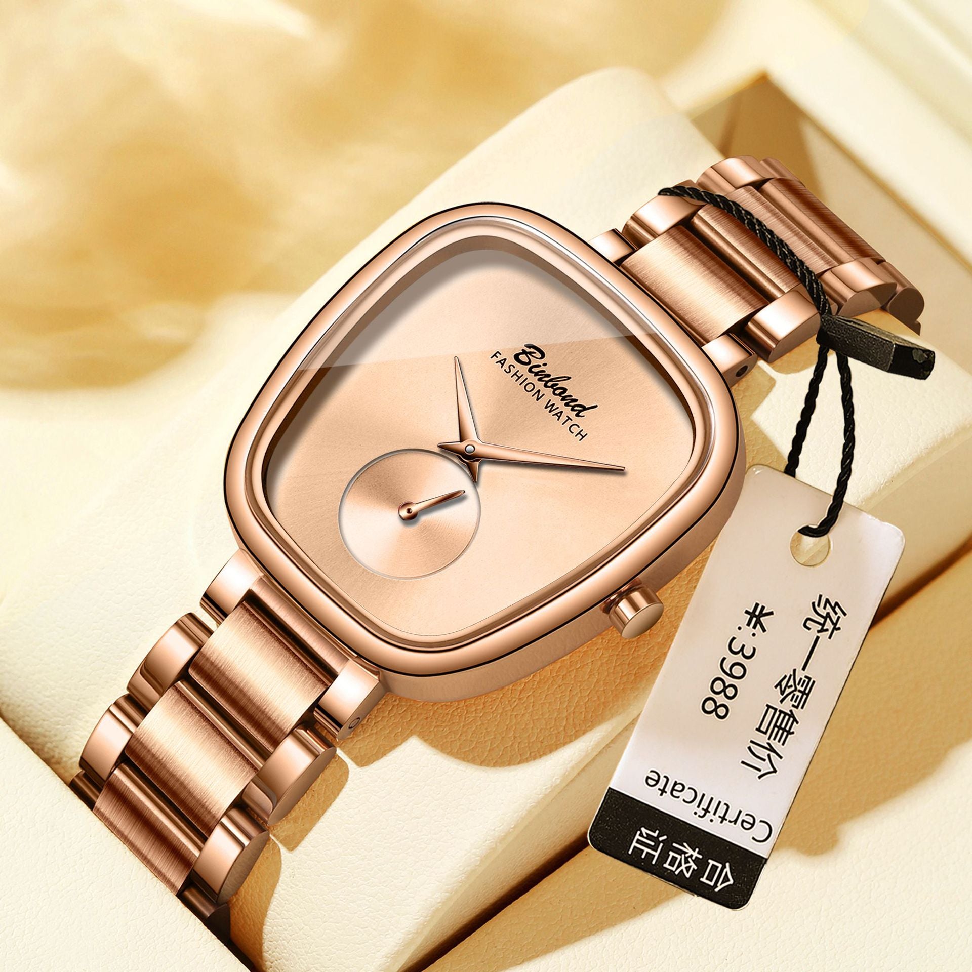 Montre Quartz en acier inoxydable imperméable pour femme