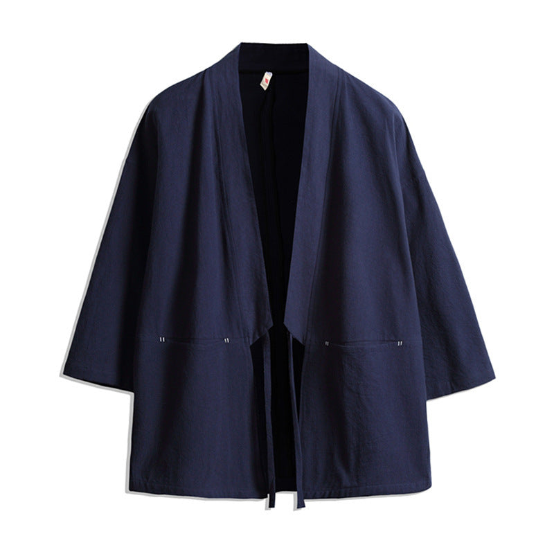 Retro Casual Taoist Robe Zen Veste pour hommes