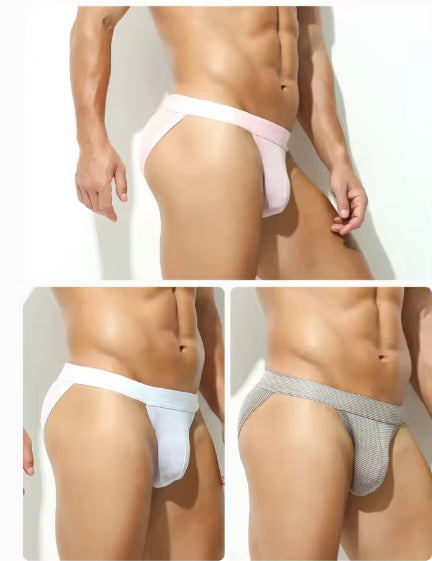 Les slips haute coupe pour hommes montrent les sous-vêtements sexy du Triangle Big Nylon