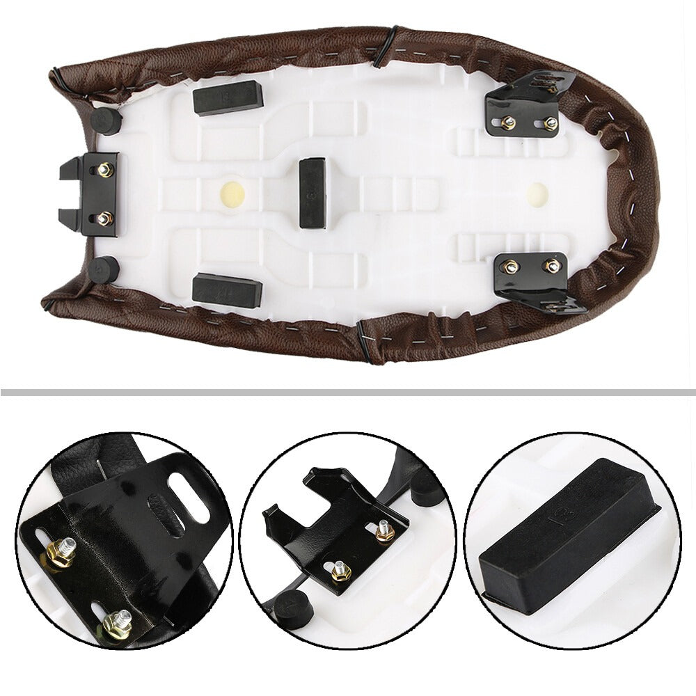 Siège universel de moto Plat Brat Saddle pour Y Amaha H Onda S Uzuki Cafe Racer UK