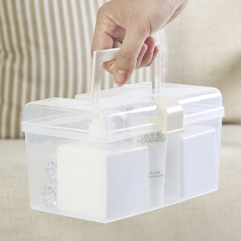 Maison Boîte de stockage transparente Bureau plastique Organisateur