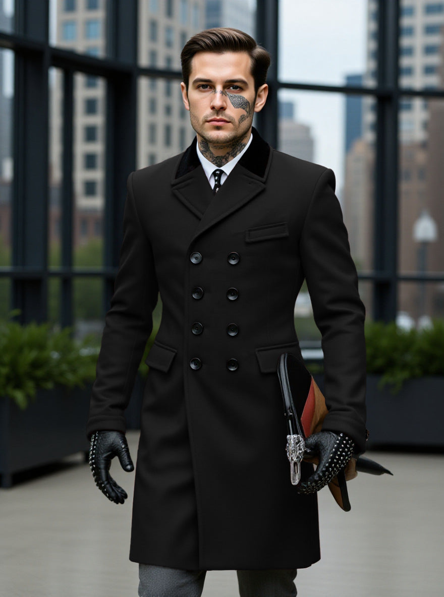 Manteau en laine doublé pour l'automne et l'hiver