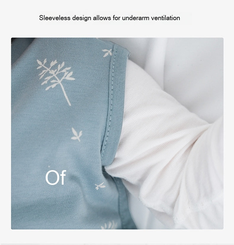 Nouveau-né Coton Sac de couchage Pyjama sans manches bébé Coton peigné