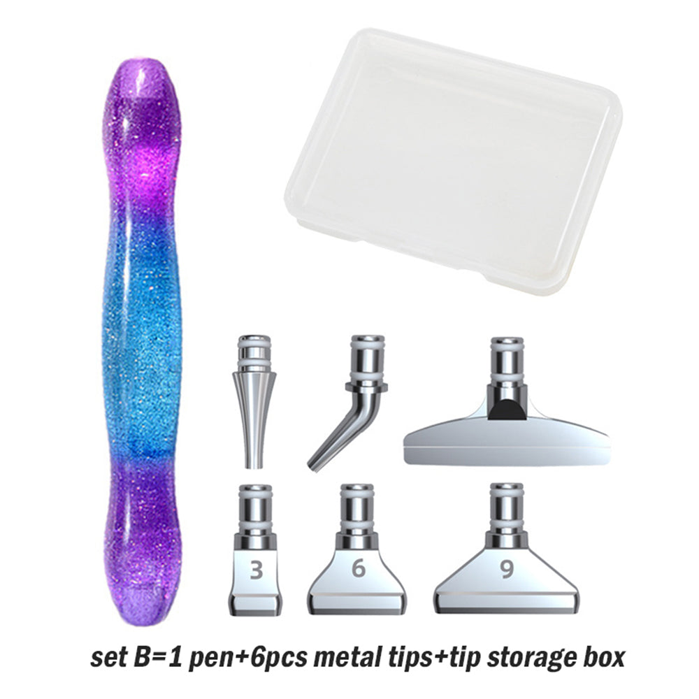 Ensemble d'outils de peinture diamant alliage tête de stylo bricolage