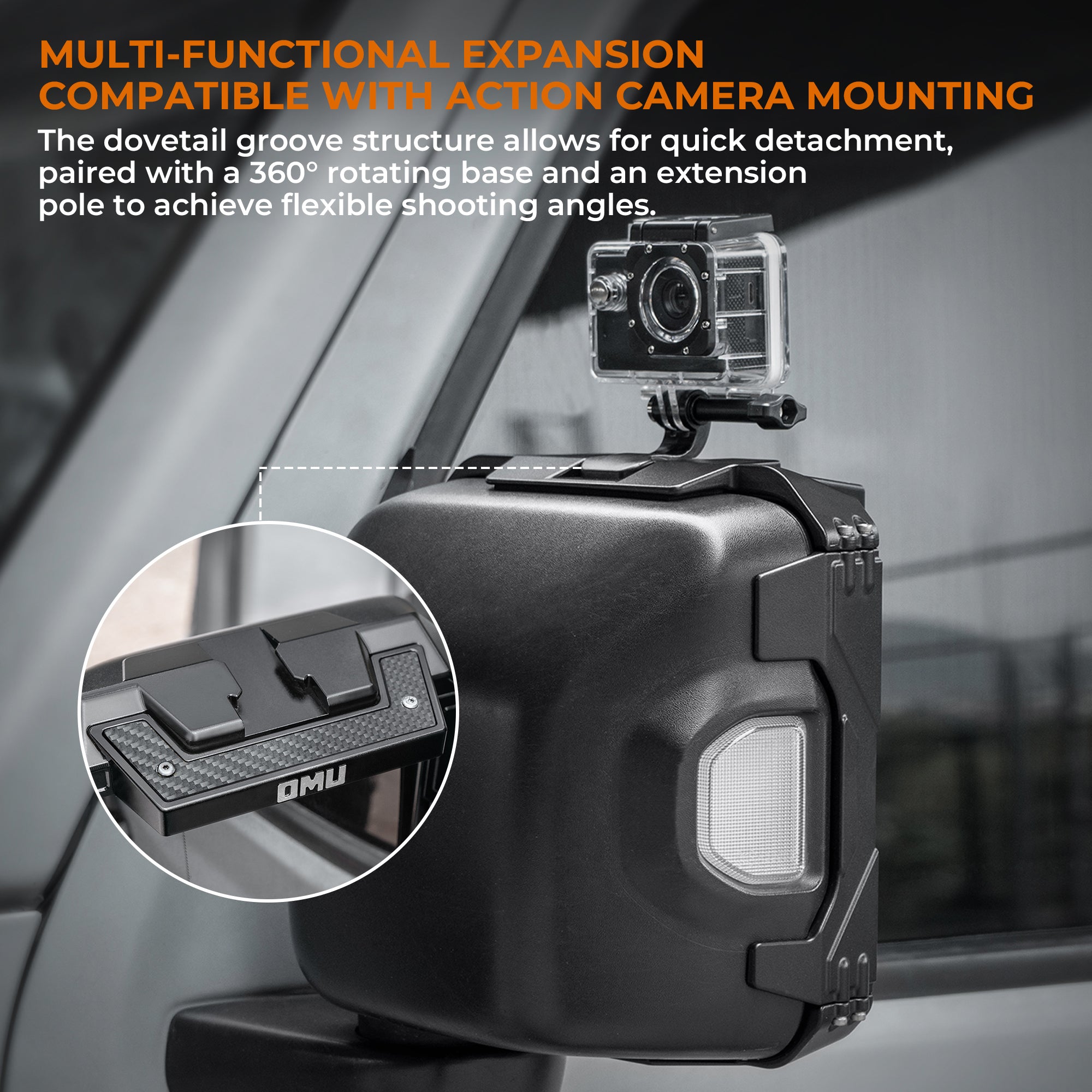 Cadre miroir de protection contre la pluie pour 2018- Wrangler JL & 2020-2025 Wrangler Gladiator