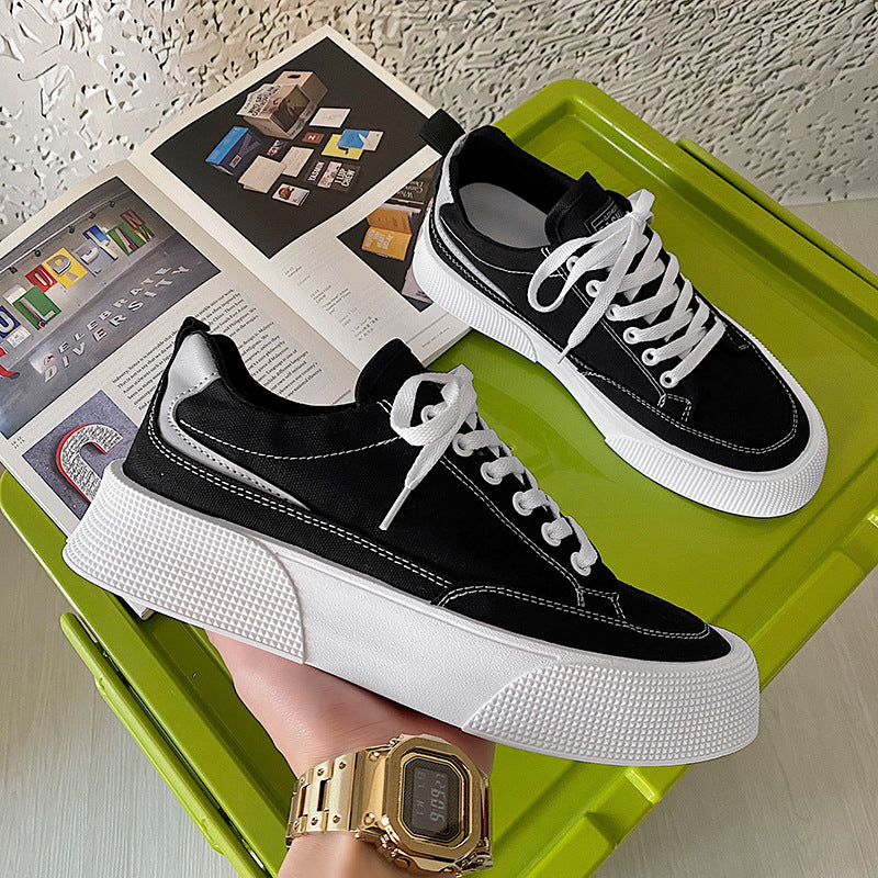 Toile respirant haut bas plate-forme hommes Casual Sneakers