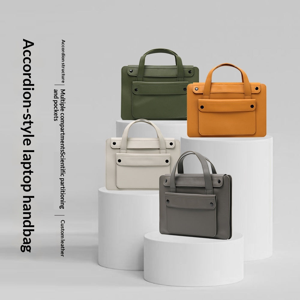Sac à main pour ordinateur portable de style Accordéon polyvalent