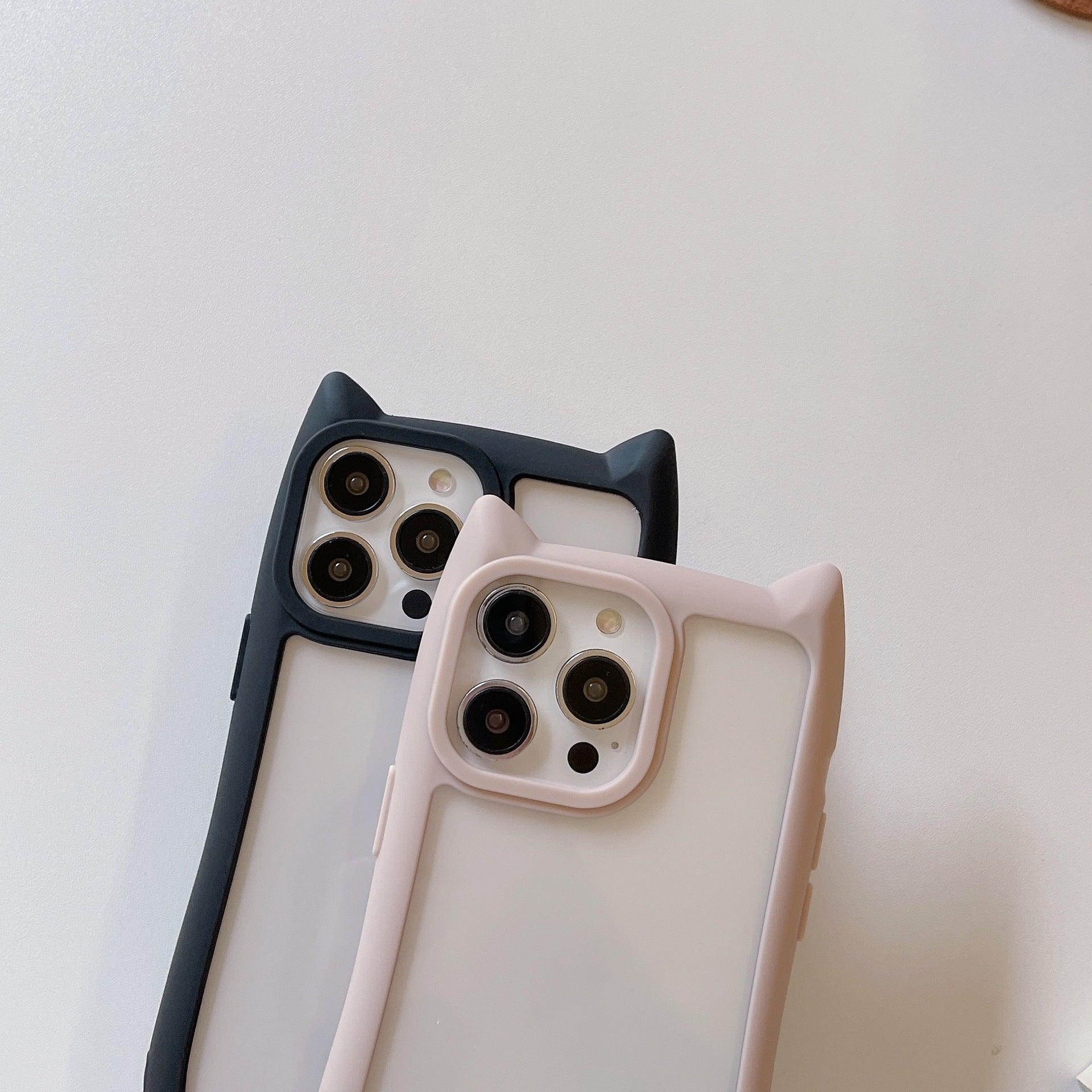 Acrylique haute version Cat oreilles téléphone Case