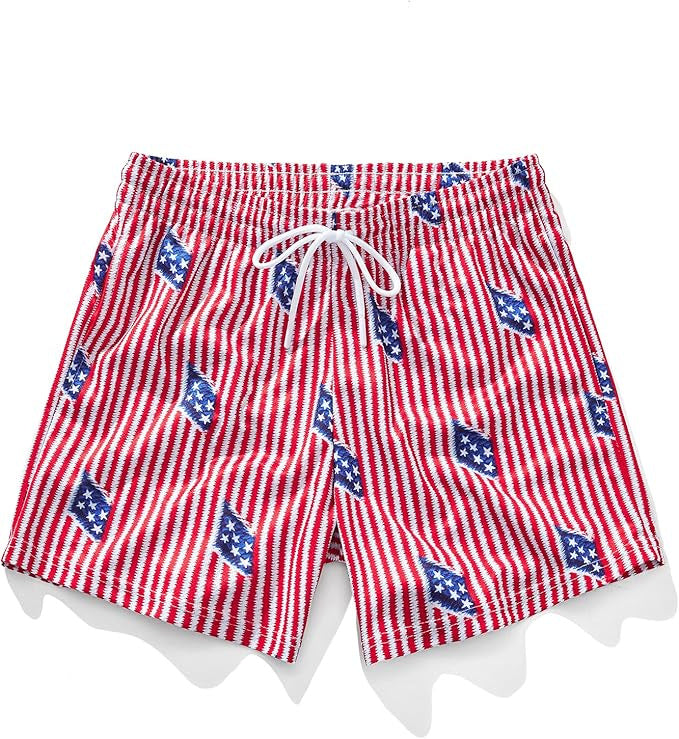 Short à trou d'épingle imprimé pour hommes occasionnels