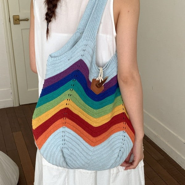 Summer Color-Block grande capacité meilleur-vendeur sous-arm-tote pour les femmes