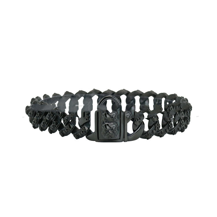 Collier de collier en acier inoxydable Crâne