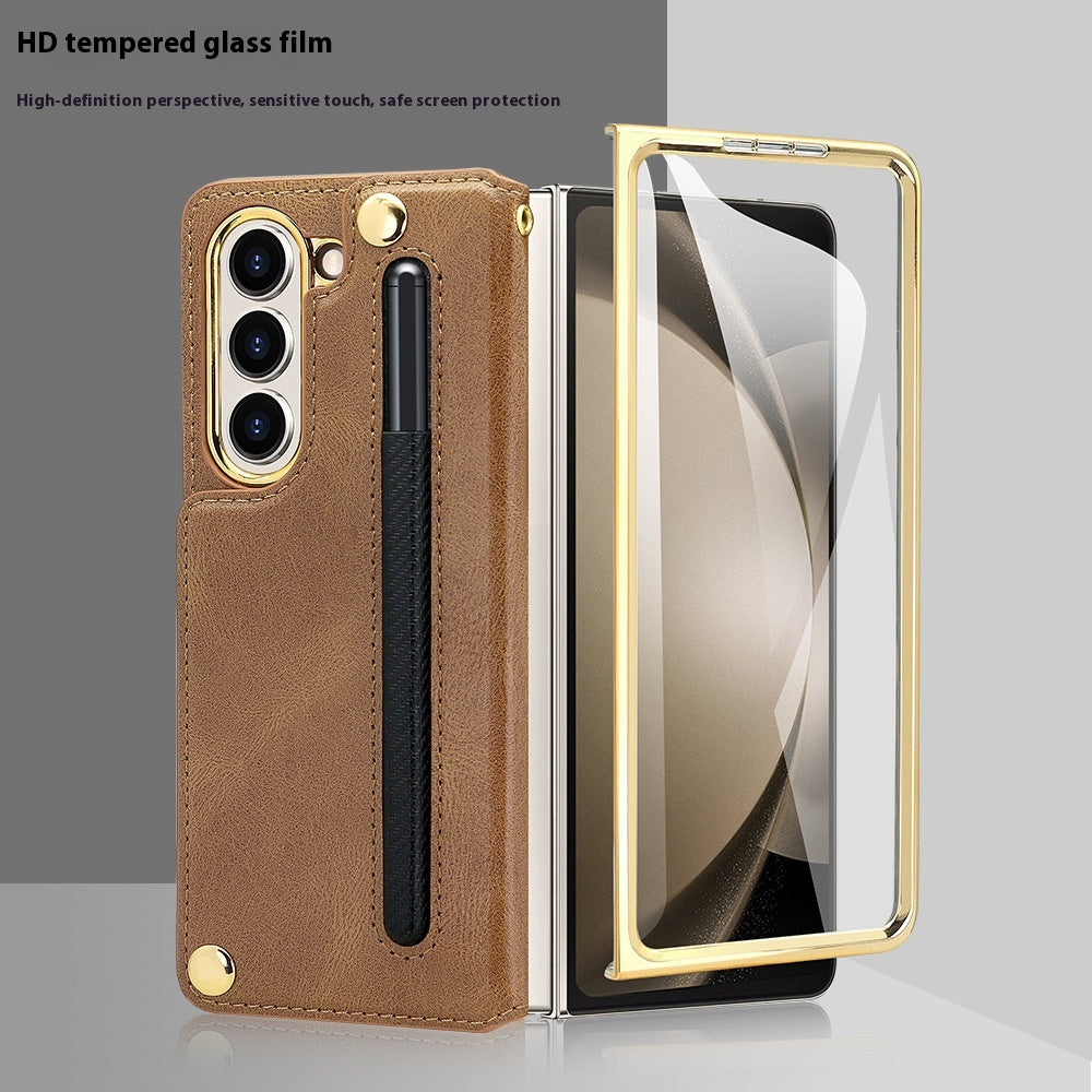 Coque de téléphone Support de film trempé avec fente de stylo