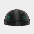 Été hommes et femmes de couleur patch fil Rolled-up Street style Bonnet sans brim