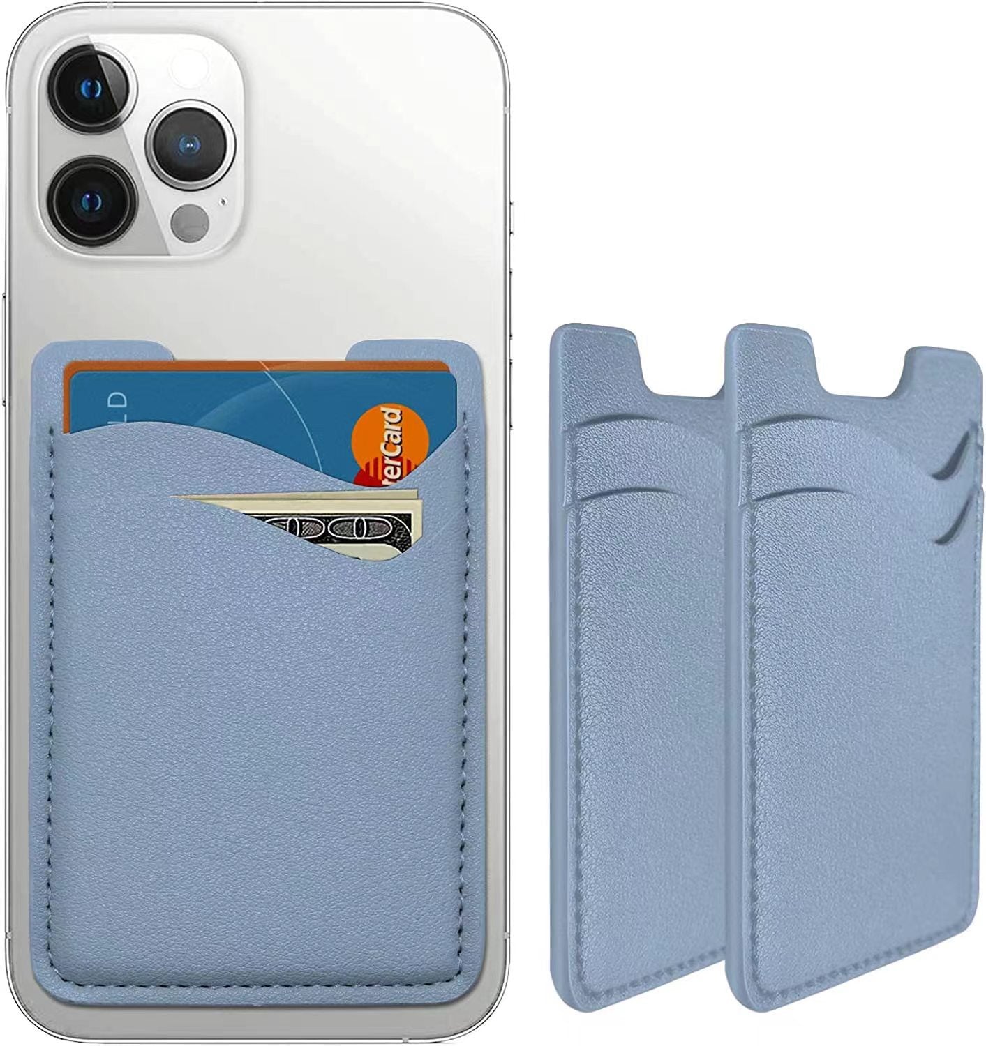 Support de carte de téléphone en peau douce Support de carte de téléphone simple en couleur solide