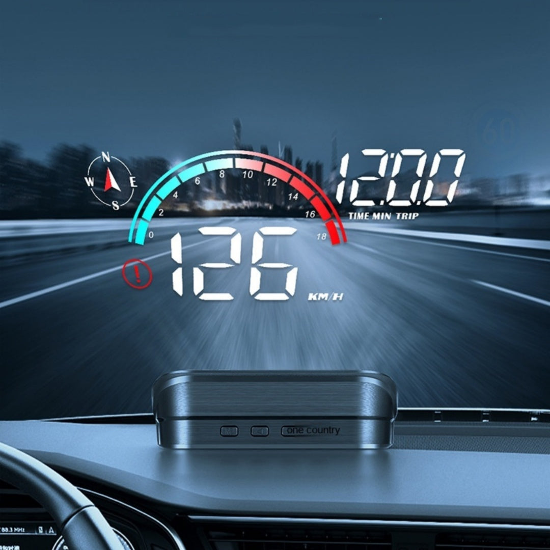 Affichage tête vers le haut Voiture GPS Vitesse universelle Compass HD Projecteur Version E-dog