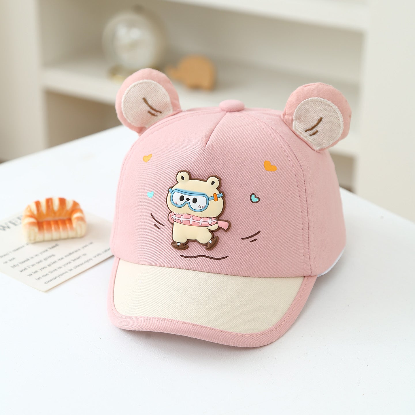 Été Garçons et filles Dessin Snowman 3D style oreille Casquette de baseball pour 3-18 mois vieux enfant