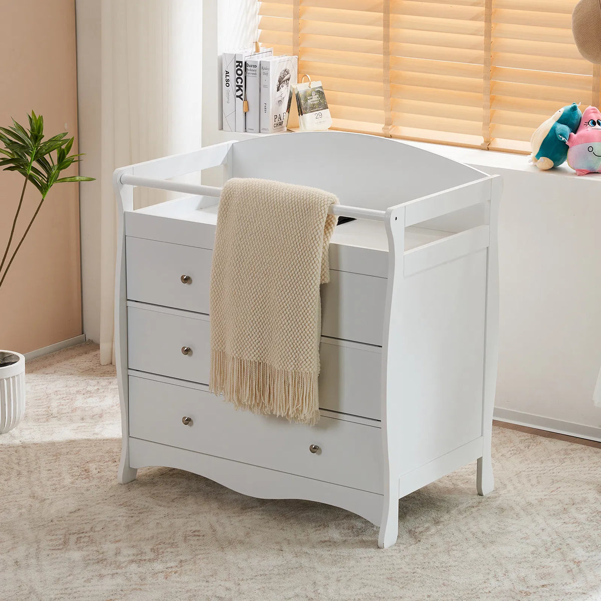 Lit bébé 3-Tier avec garde de sécurité – 90,5x58x92cm