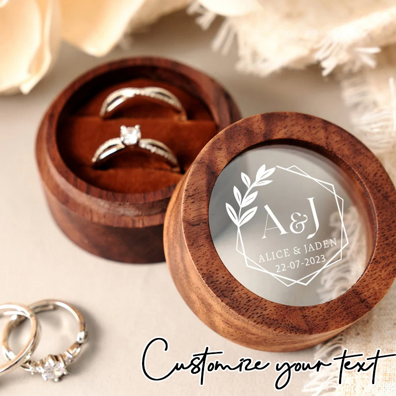 Boîte de cérémonie de proposition d'anneau de la saison de mariage