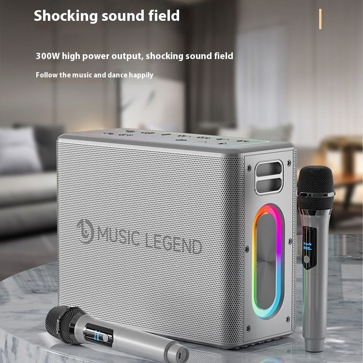 Karaoké en plein air haute puissance Bluetooth Audio Mobile Karaoké avec carte son microphone