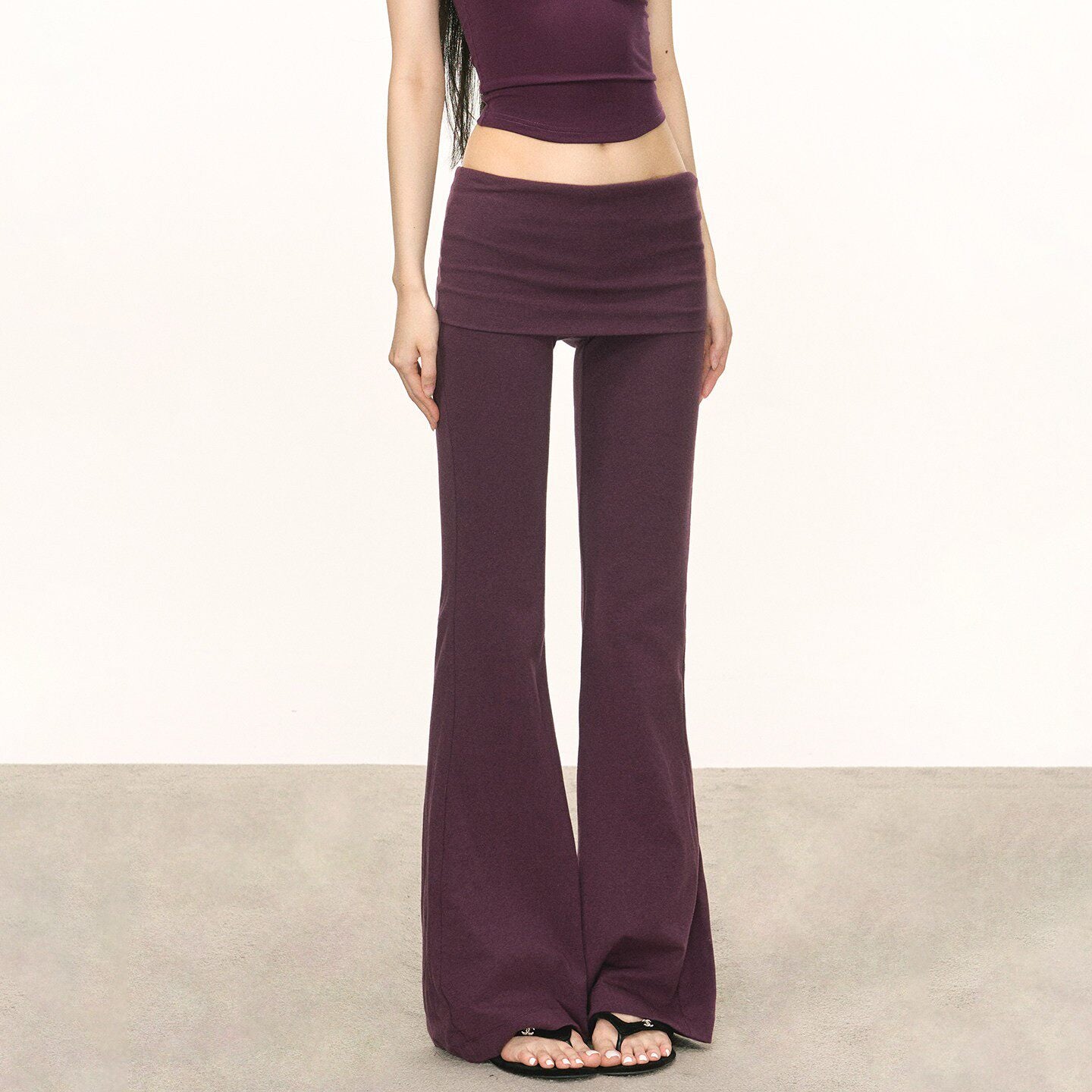 Pantalons longs polyvalents occasionnels avec un bandeau enroulé