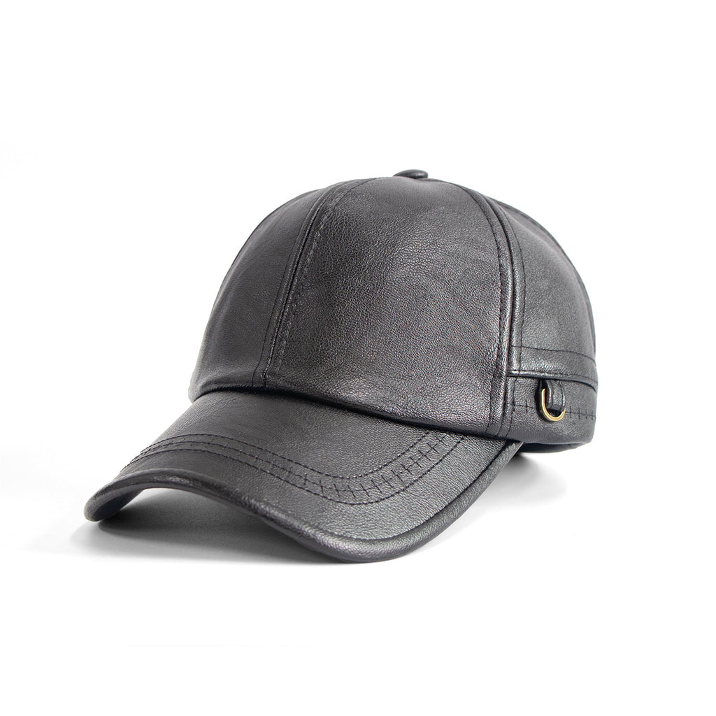 Chapeau de baseball en cuir PU printemps automne Modeable simple Snapback Hat pour les hommes
