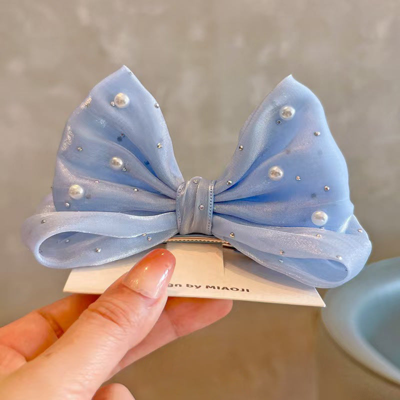 SpringSummer Kids Clip cheveux avec trois dimensions Pearl Big Bow