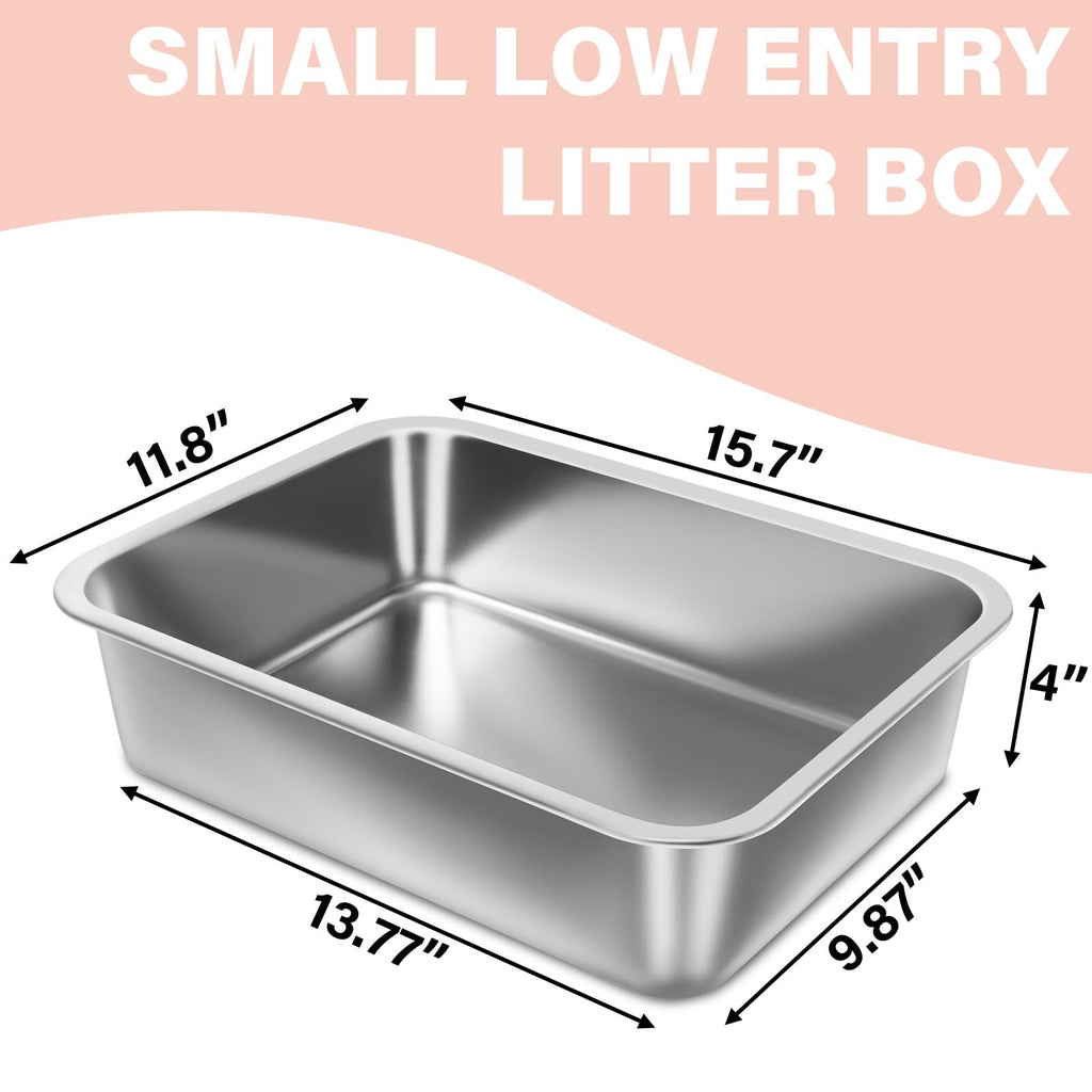 Boîte à litière en acier inoxydable