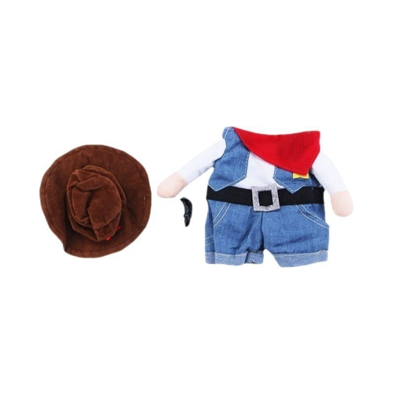 Vêtements de chat Western Cowboy Funny Outfit