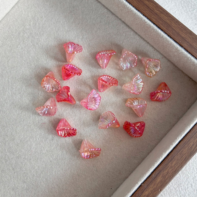 Graduent Iridescent Trumpet Fleurs perles acryliques