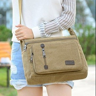 Sac à épaule pour hommes horizontal à bloc de couleur