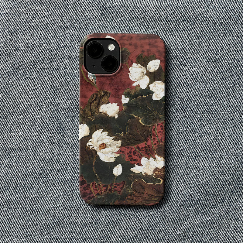 Style chinois blanc Lotus Case Design Sens Niche 15 aspiration magnétique