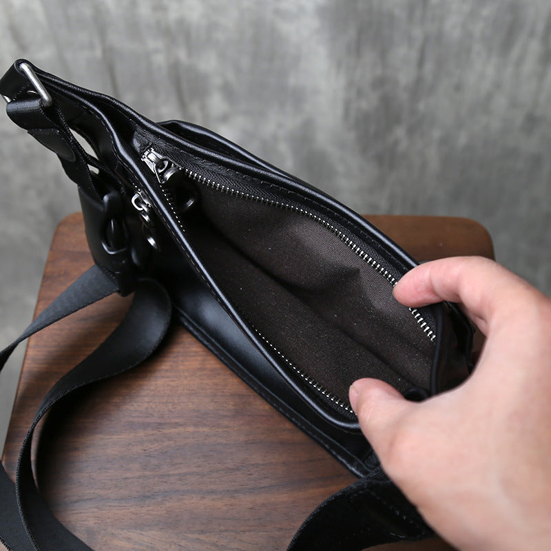 Sac de poche en cuir véritable pour un corps de taille unique