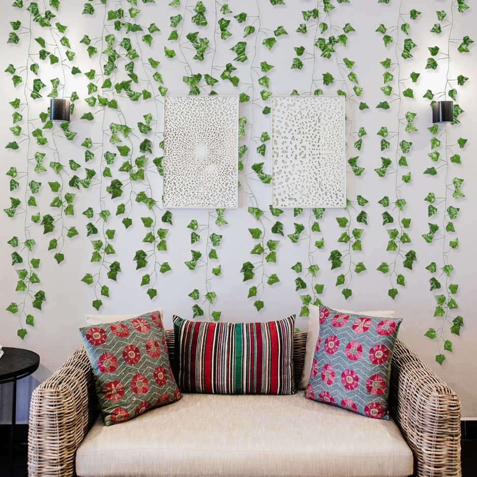 Freyalife Vignes faux pour la décoration de chambre Aesthétique plante artificielle Ivy feuilles suspendu Greenery