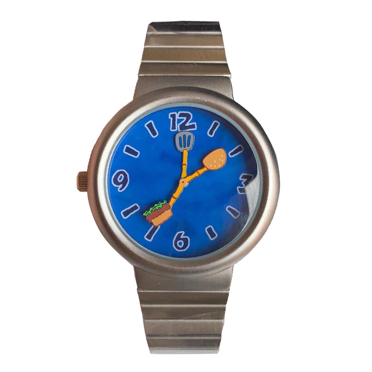 Garden Station Original Pantalons carrés Burger Themed Waterproof Couples Montre