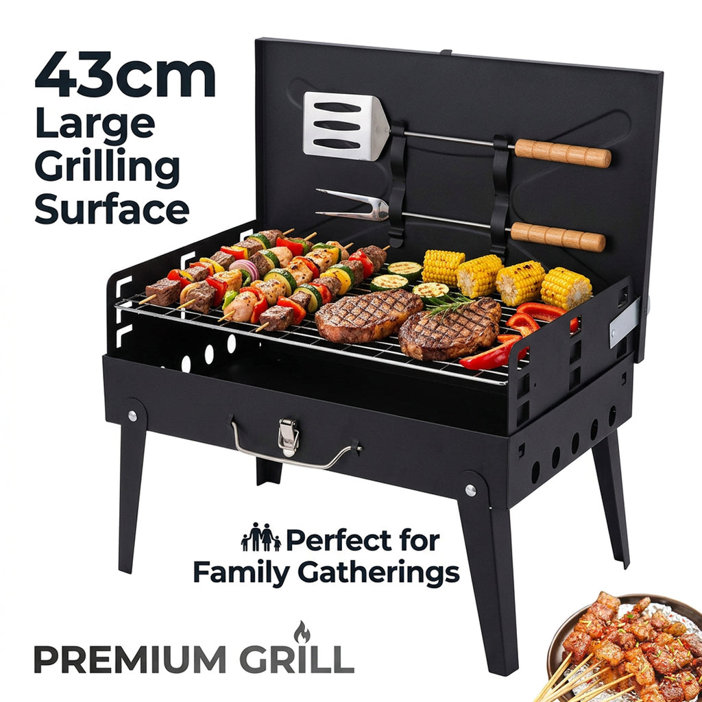 Portable pliant Charcoal barbecue Barbecue Camping Grill Voyage Picnic Outdoor UK