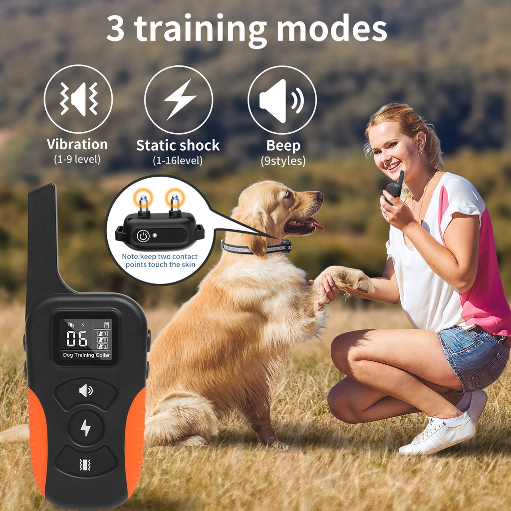 Imperméable Pet Remote Control Charging Customized Electric Training Dog Impact Pet Collar