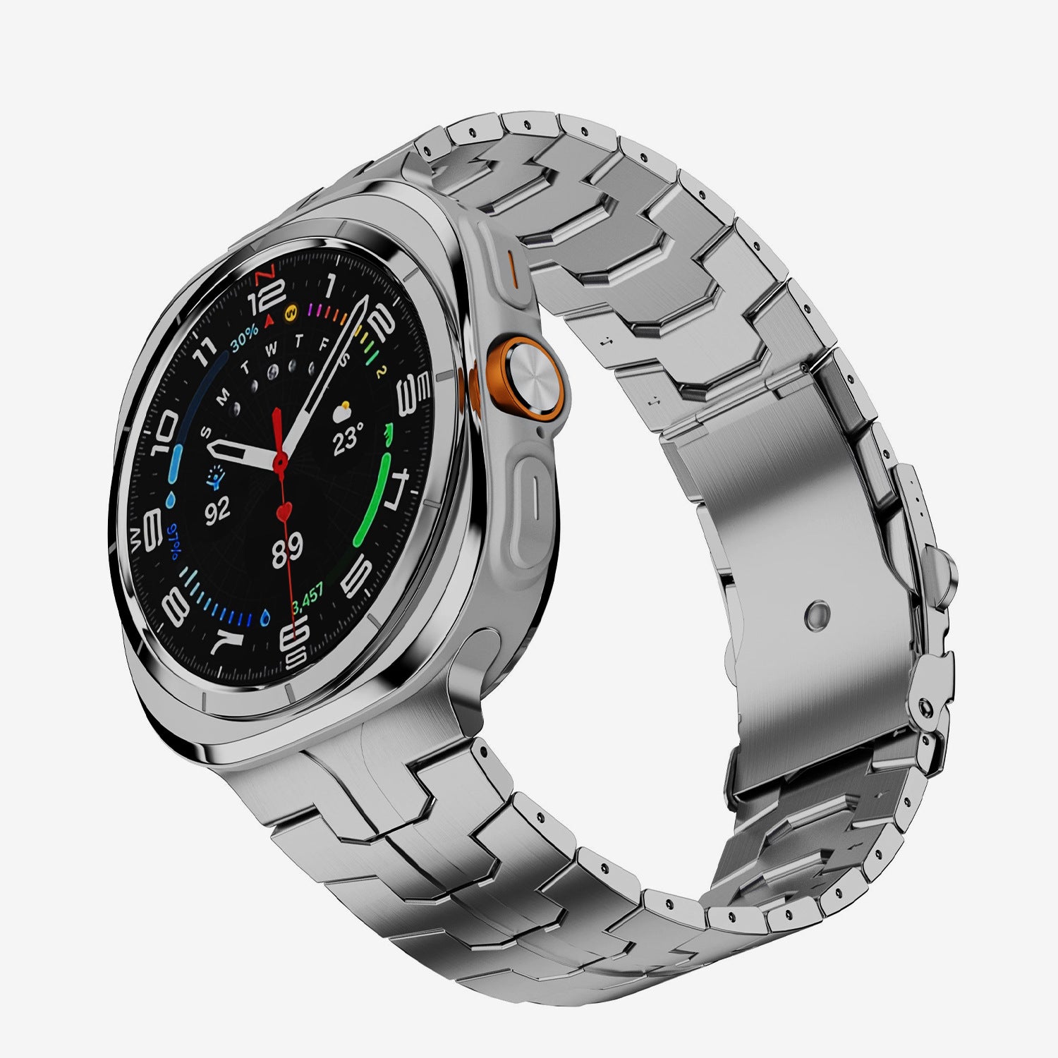 Simple Casual Pure Titanium Bracelet solide en métal