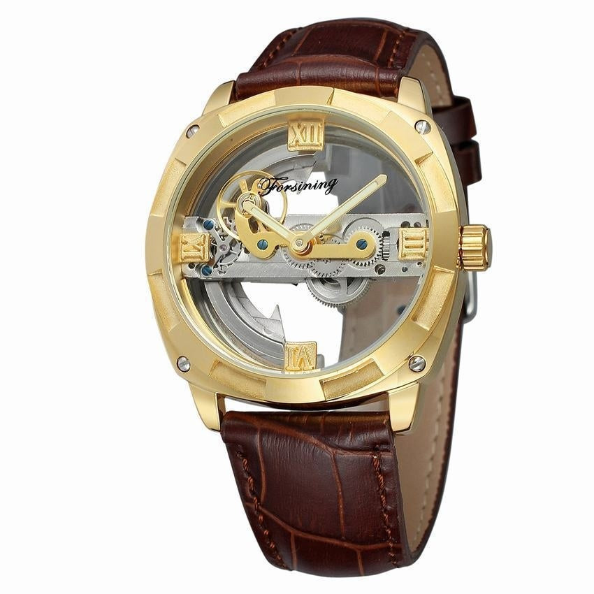 Business Casual Fashion Montre Homme Imperméable Tourbillon Automatique Mécanique