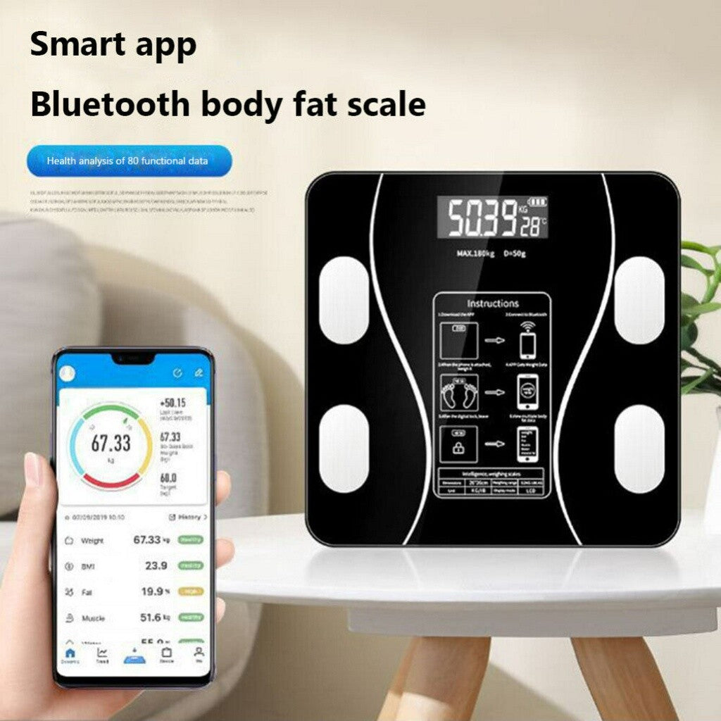 Échelles Électronique Salle de bain numérique 180KG Affichage LCD Maison Corps Fat BMI Monitor