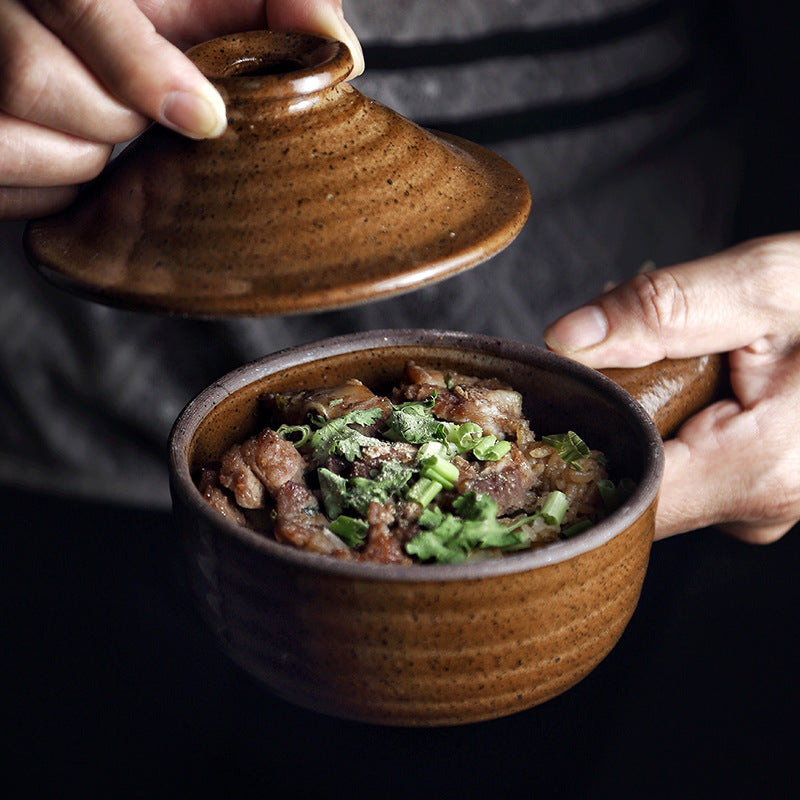 Potterie créative Potterie micro-ondes Claypot ménager Riz Soupe à haute température