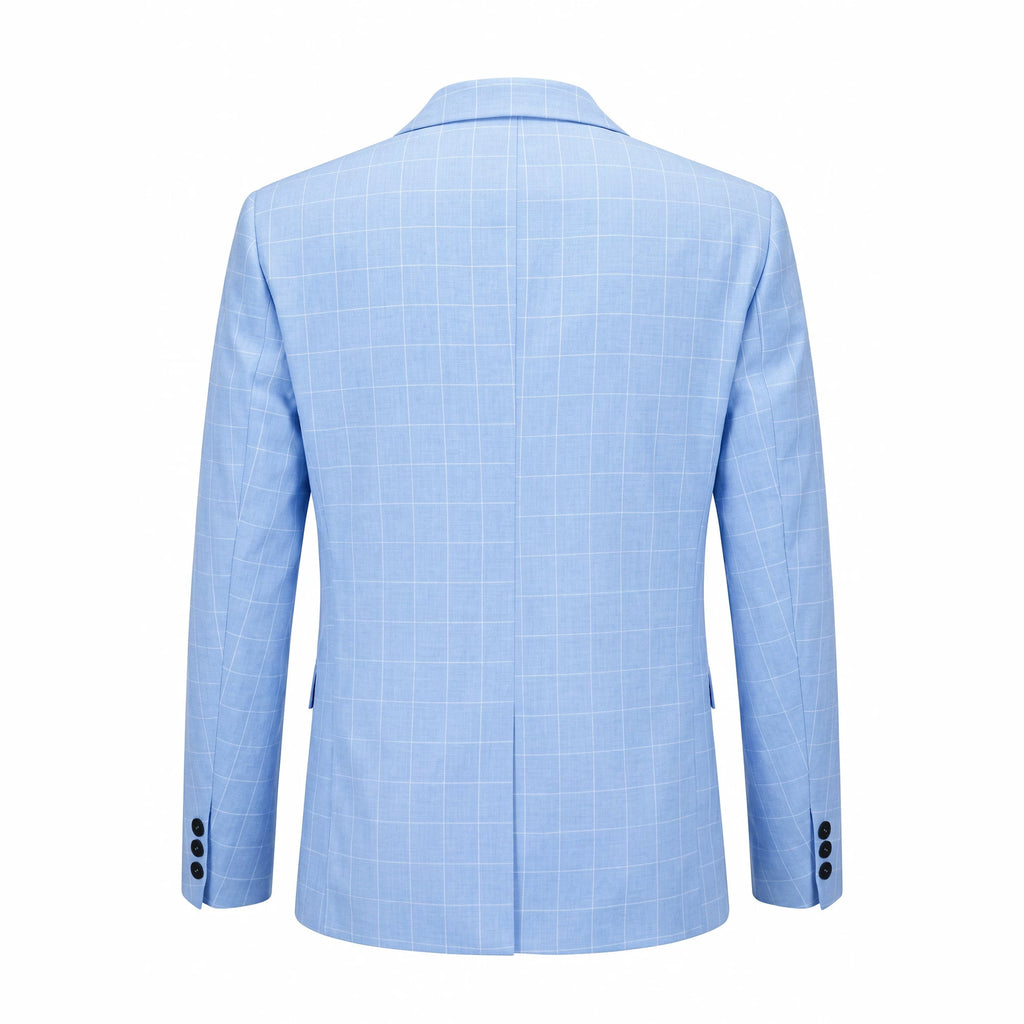 Veste de costume en Plaid de style entreprise légère pour hommes
