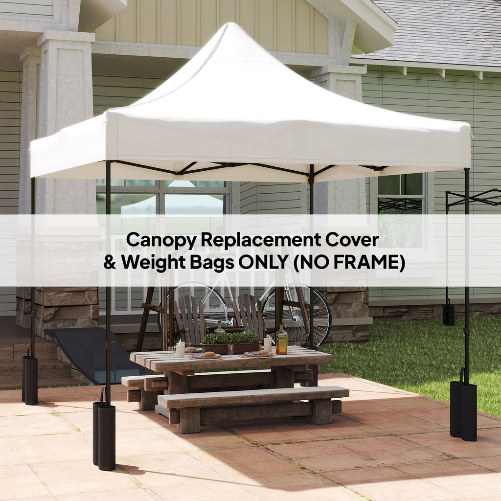 10 x 10 Canopée de remplacement Top pour Pop Up Canopy Tente avec 4 sacs de sable