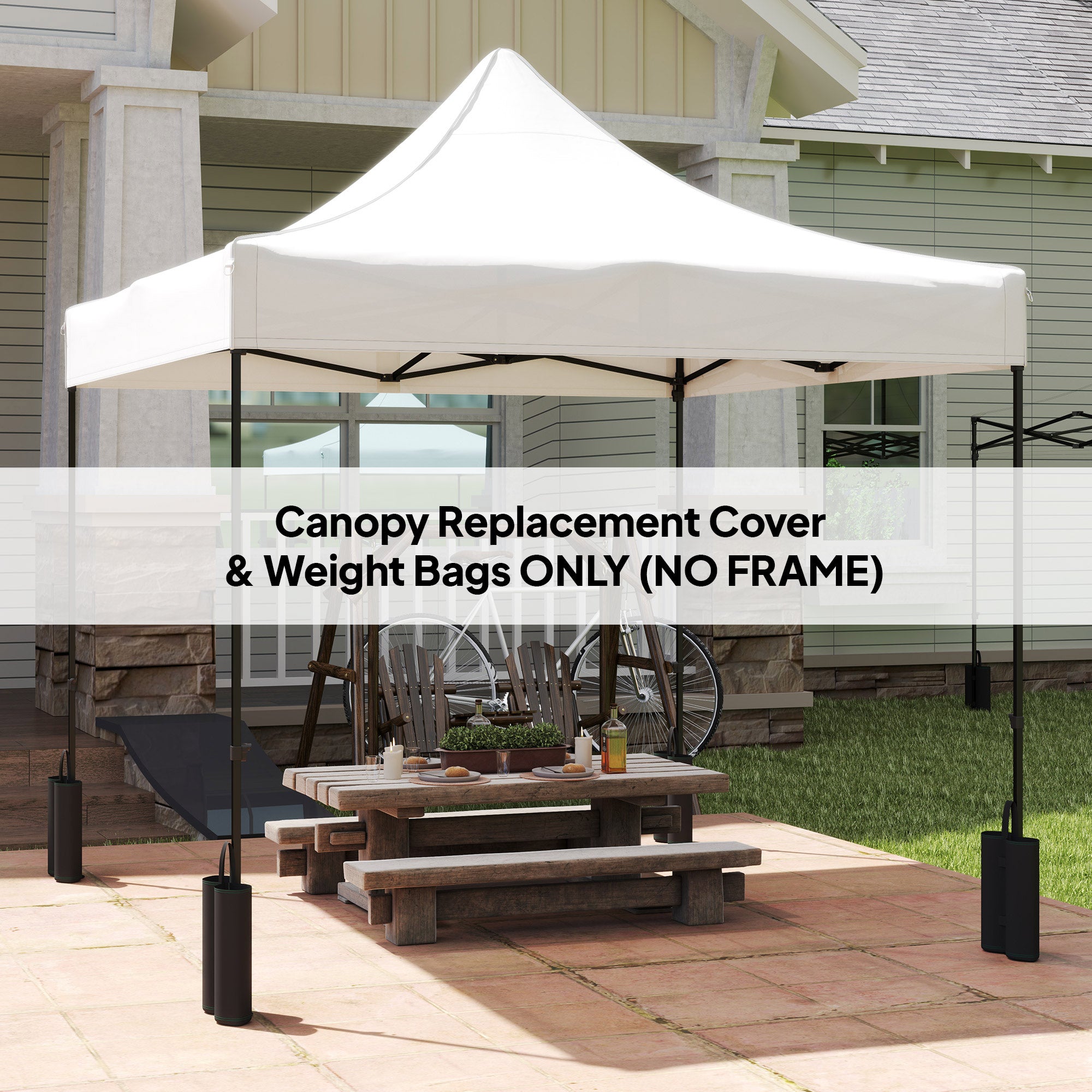 10 x 10 Canopée de remplacement Top pour Pop Up Canopy Tente avec 4 sacs de sable