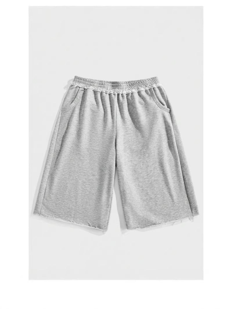 Shorts athlétiques mi-longueur en gris casual