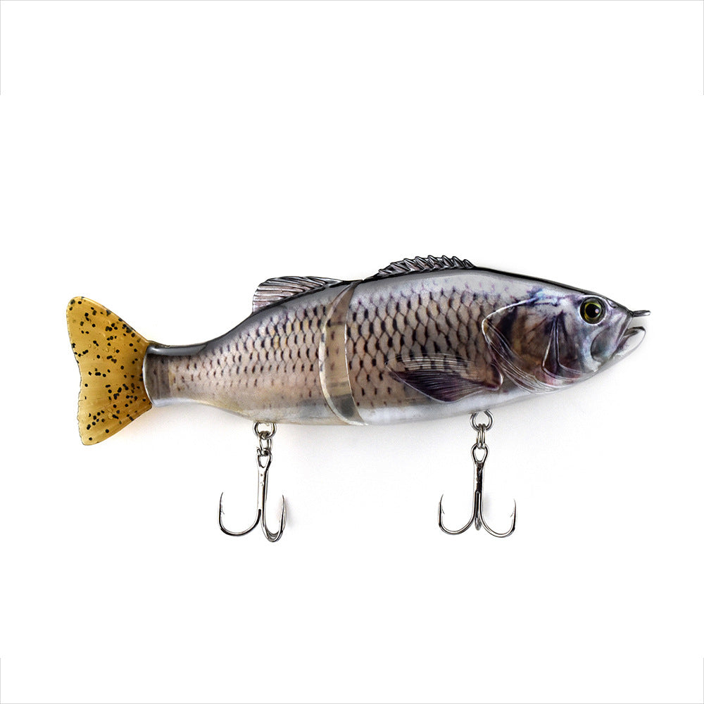 Poisson multi-sections Aile dure PVC Aile douce en forme de S Baignade Aile Lure