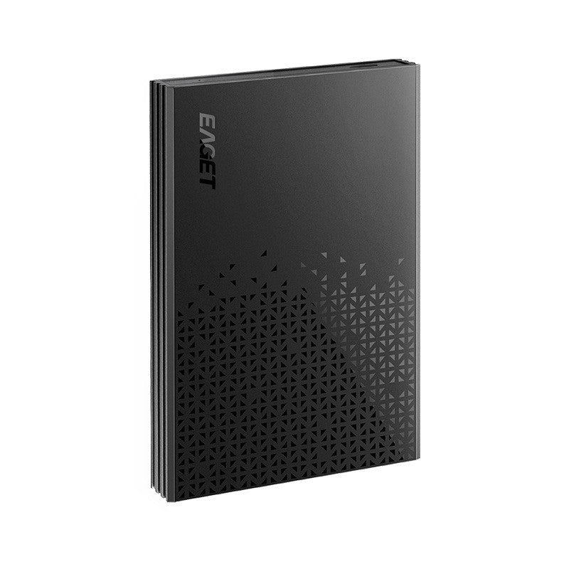 Black shock-resistant high-speed portable hard drive backup storage