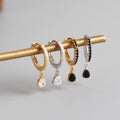 Bouton d'oreille à vent de style français et clou d'oreille argenté