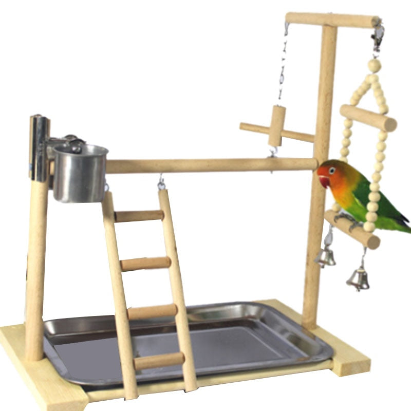 Support en bois pour perroquet à plancher de petite cockatiel
